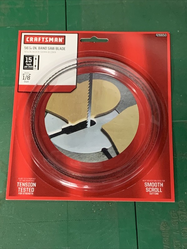 CRAFTSMAN 56 7/8″ X 1/8″ X 15 TPI BAND SAW BLADE P/N 926650 26650 – New In Box