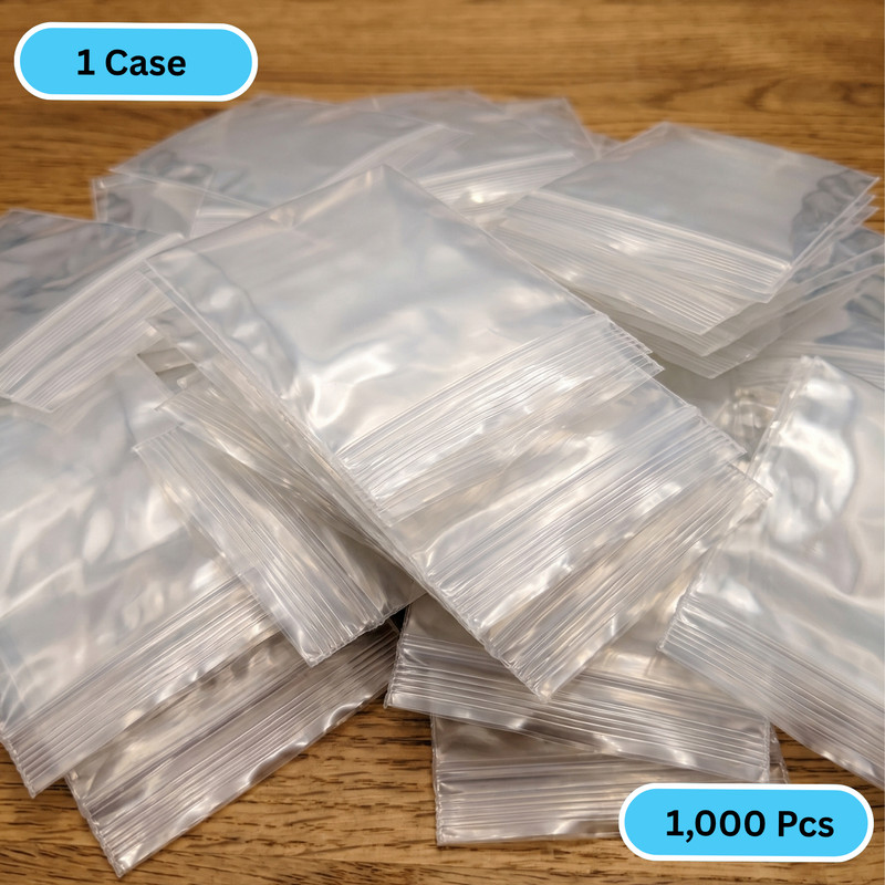 1000 Relock Zip 3" x 5" Clear 4Mil Bags Reclosable Top Seal Lock 3x5 Thick Bag gallery