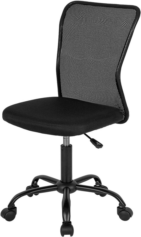 FDW Home Office Chair Mid Back Mesh Desk Chair Armless Computer Ergonomic Task R