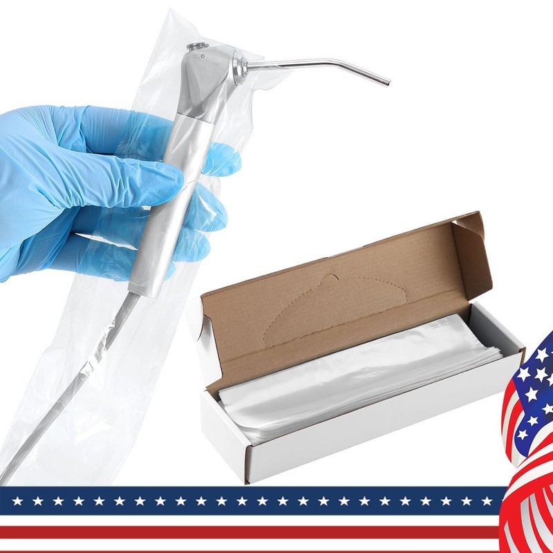 500PCS Dental Air Water Syringe Sleeves Plastic Covers Protective Barrier Clear