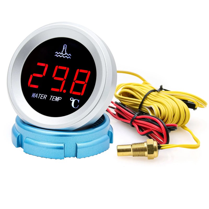 52mm Water Temp Gauge Fuel Level Oil Pressure Gauge for Boat Car Truck 12V/24V