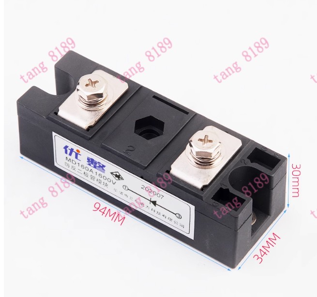MD25A/55A/70A/90A/100A/110A/160A/200A/250A/300A 1600V Anti-Reverse Diode Module gallery