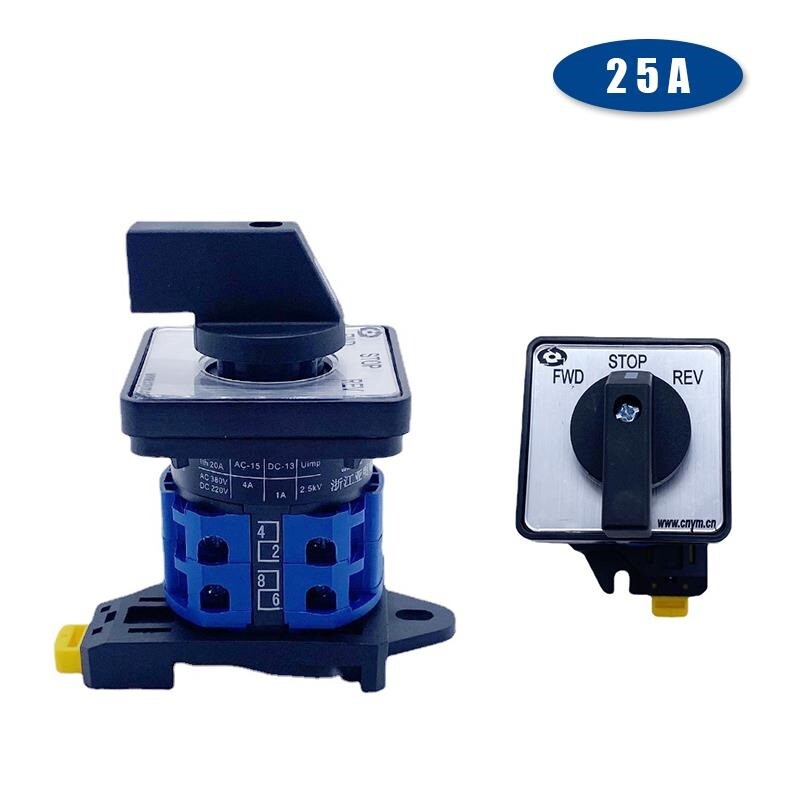 Changeover Rotary Cam Switch Silver Contact Control Motor DIN Rail Selector