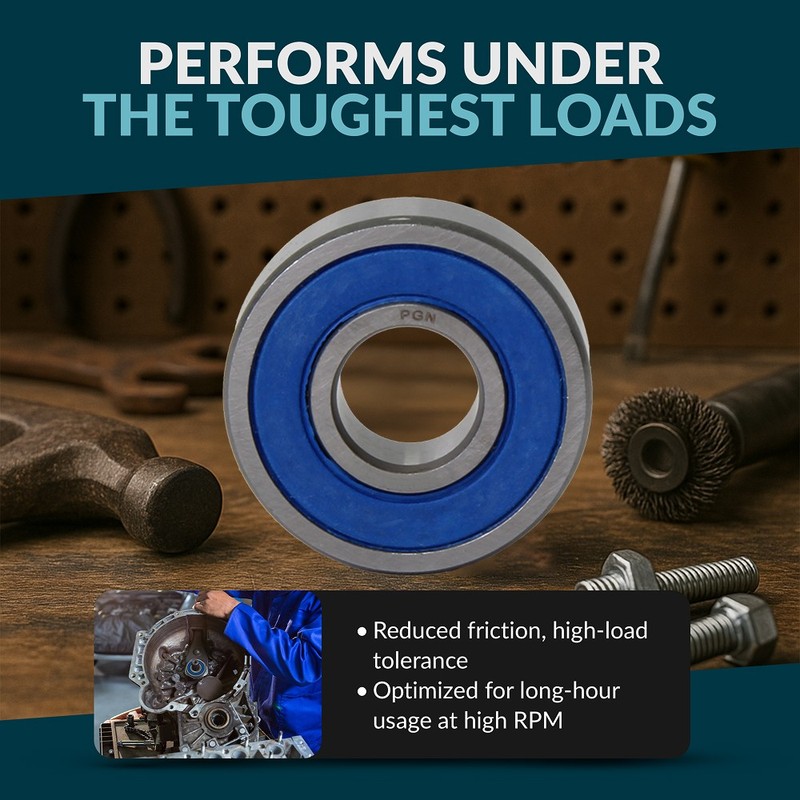 (10) 6205-2RS Premium Rubber Seal Ball Bearing C3 EMQ, 25x52x15, 6205 2RS 6205rs gallery