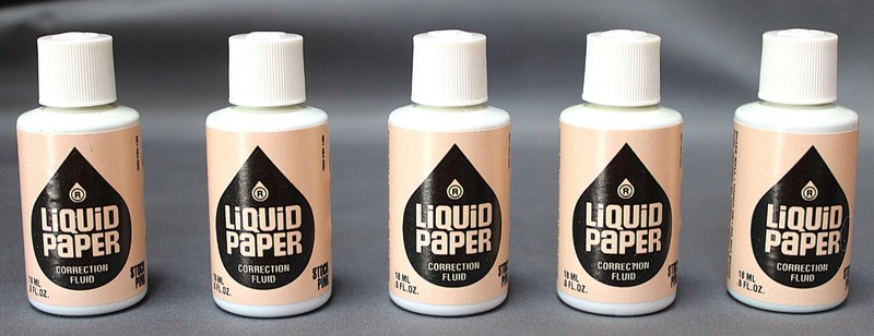 Five Bottles Vintage Liquid Paper Pink Correction Fluid – #569 – NEW