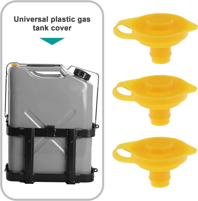 5Pcs Yellow Fuel Gas Can Jug Vent Cap Blitz Scepter Essence Midwest Eagle gallery