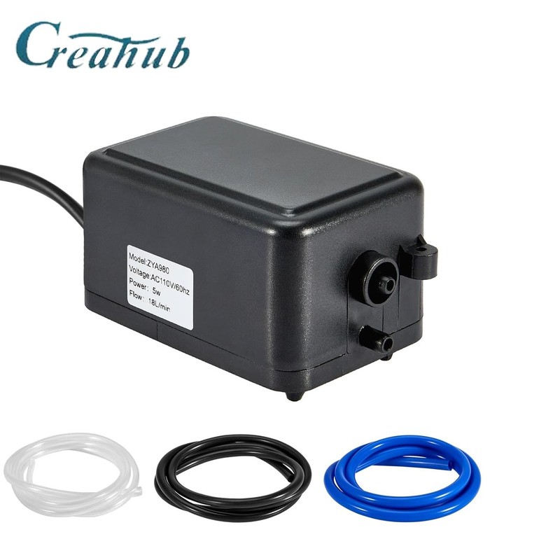 Vacuum Pump Oilless Vacuum Pump 110W 18L/Min with 3 Hose Sizes for Lab New