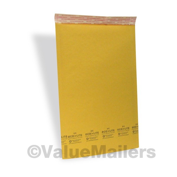 100 #4 9.5×14.5 Ecolite Kraft Bubble Mailers Padded Envelopes Bags