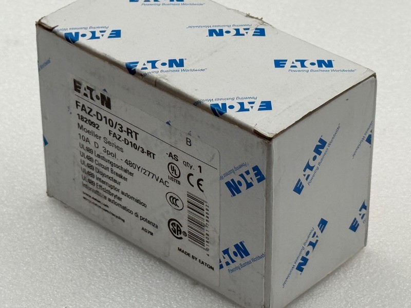 Eaton FAZ-D10/3-RT Moeller Series 3 Phase Circuit Breaker New in Box Surplus gallery