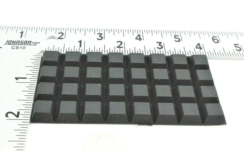 1/4″ Tall Small Rubber Feet 3M Adhesive Backing 3/8″ Square 32 Per Package