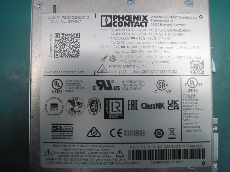 QUINT4-PS/3AC/24DC/10 2904621 PHOENIX CONTACT