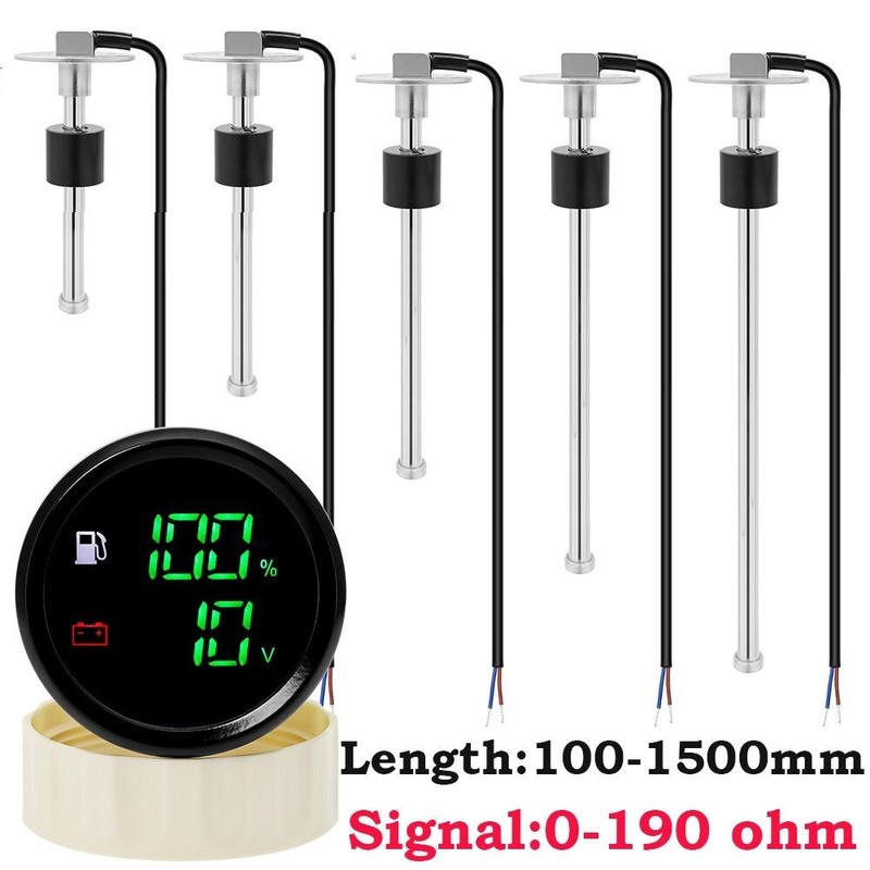 Digital Fuel Tank Level Sensor Durable Dual Voltage Marine Boat Car Indicator