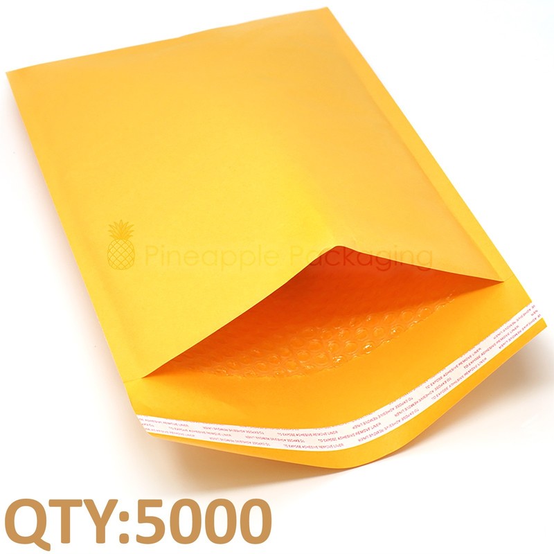 5000 pcs #000 Kraft Bubble Mailer 4×8 Padded Envelopes Shipping Packaging