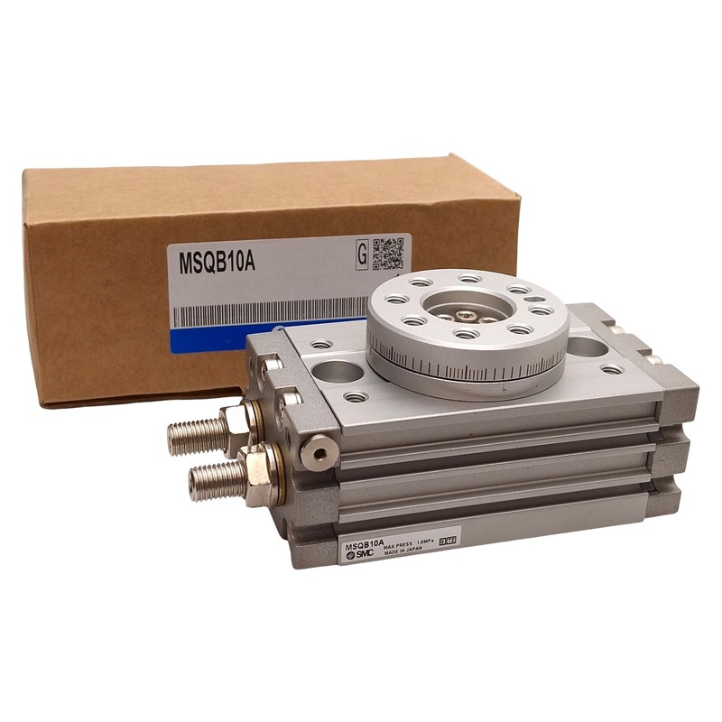SMC MSQB10A Rotary Cylinder, ø15mm Bore, 0-190° Rotation, 0.1-1.0MPa, M5x0.8