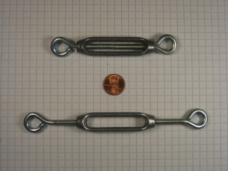 EYE AND EYE TURNBUCKLE, 2-5/8″ ZINC DIE-CAST BODY, #12-24 THREAD STEEL EYES