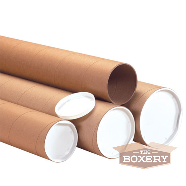 2×24» Kraft Mailing Shipping Packing Tubes 50/cs from The Boxery