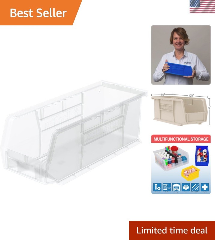 30224 AkroBins Plastic Storage Bins, Space-Saving Stackable Bins for Garage, …