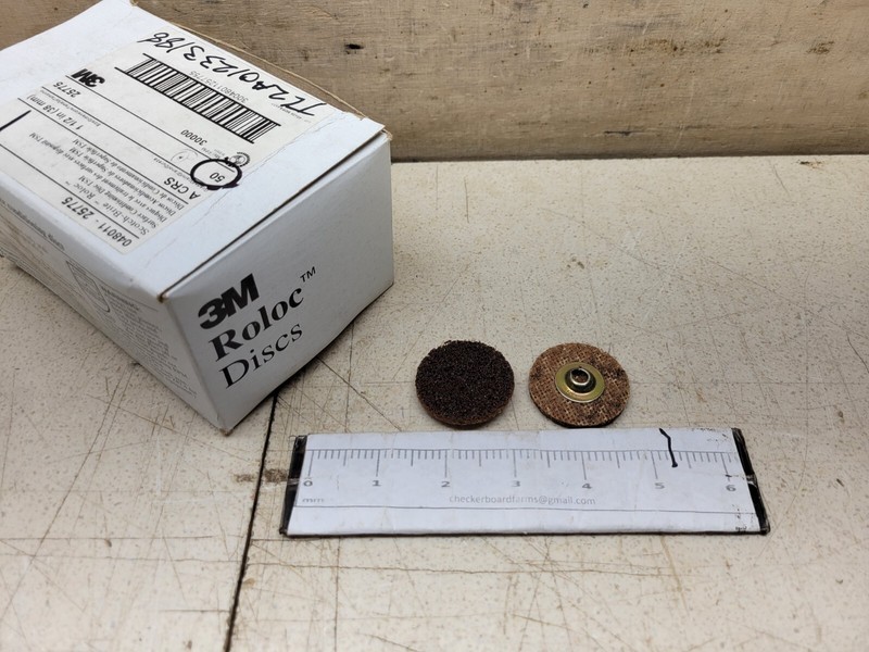 NOS Qty 46 Scotch-Brite Roloc Discs 25775 1.5″ Surface Conditioning A-CRS Coarse