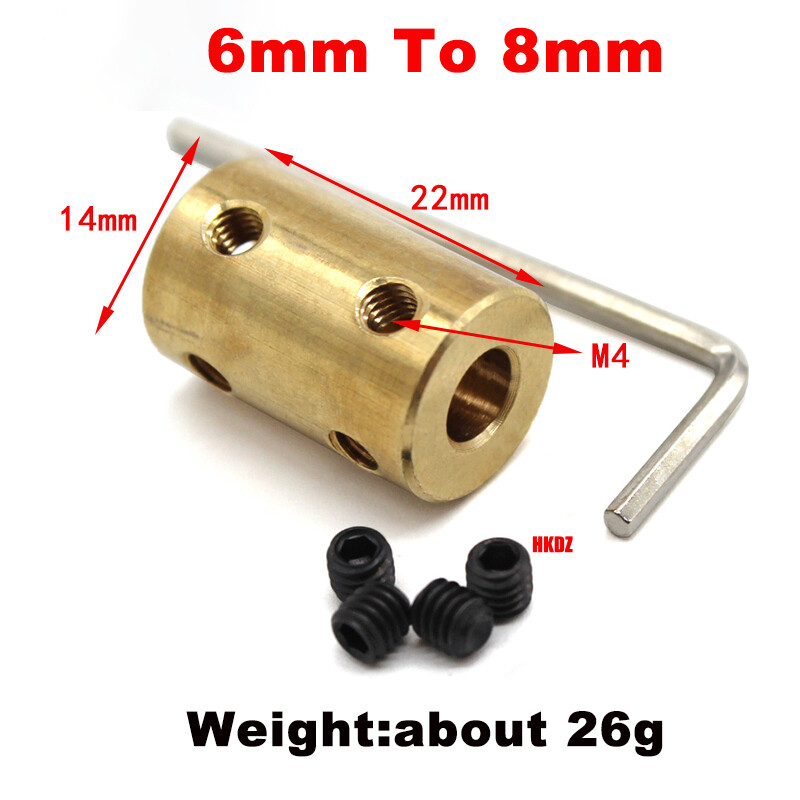Brass Rigid Shaft Coupling Metal Coupler Motor Joint Connector DIY Model RC Boat