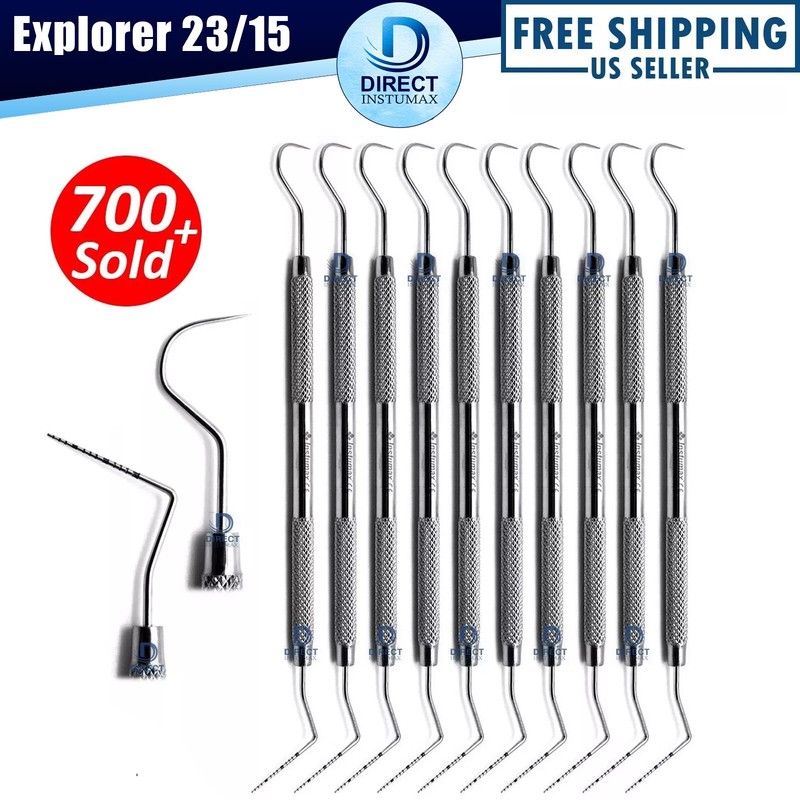 Dental Perio Explorer 23 Probe UNC 15 Color Marking Diagnostic Double Ended Tool gallery