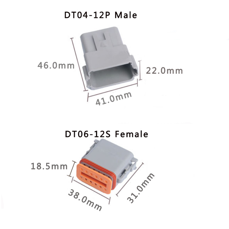 DT Series 2 3 4 6 8 12 Pin Deutsch Male Female Car Connector Kit Plug Waterproof gallery