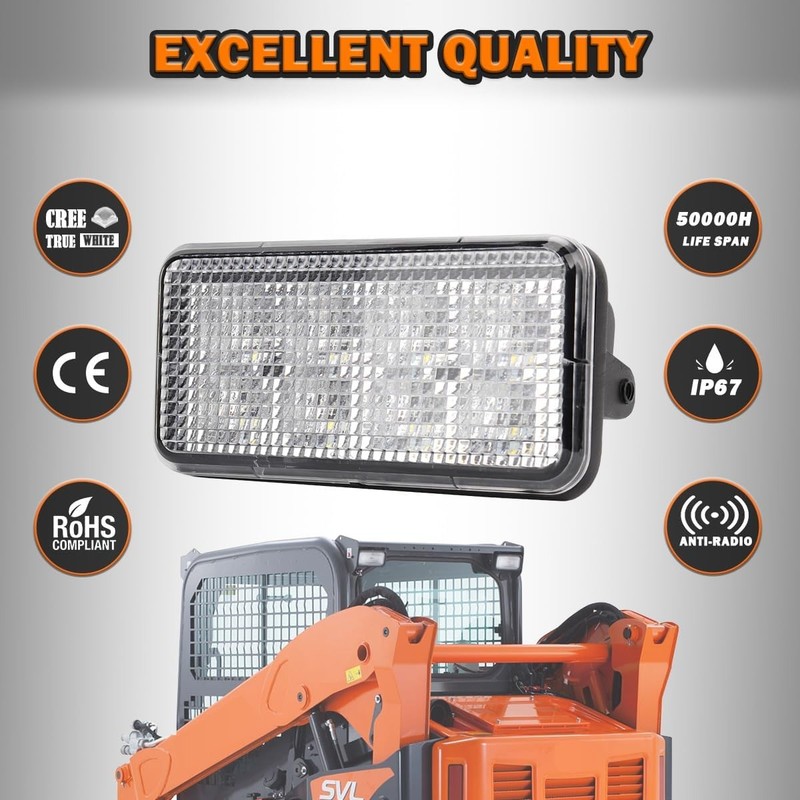 4pcs 40W LED Work Light Headlights V0511-53510 For Kubota SVL Series Skid Steer gallery