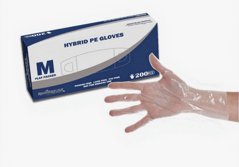 1 Case Of 10 Boxes Of Redibag 200 Sz Small Hybrid PE Gloves For Food Handling