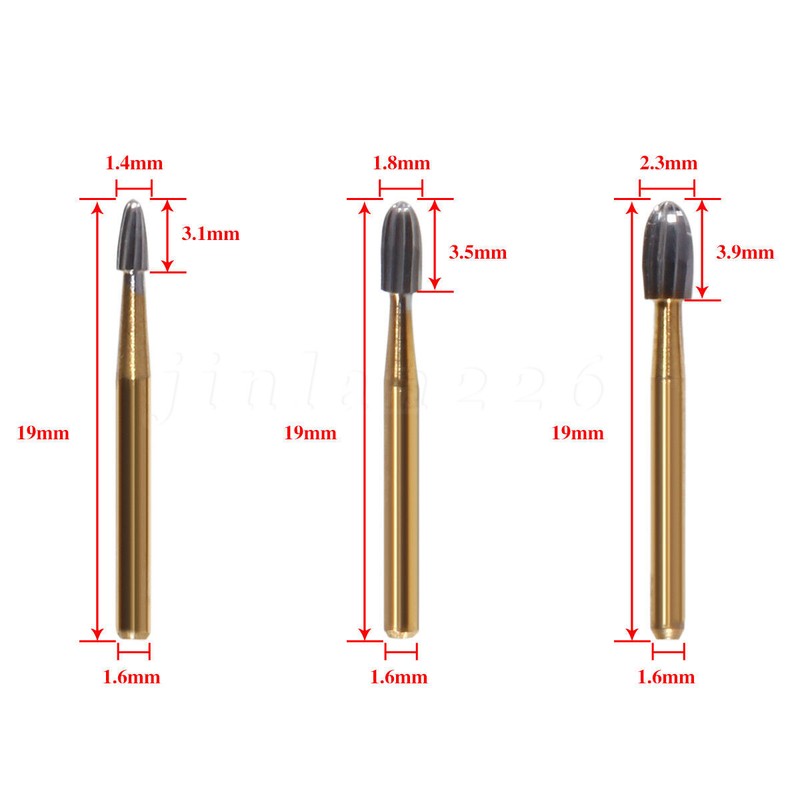 Dental Tungsten Carbide Bur Trimming & Finishing Egg Football FG7404/7406/7408 gallery