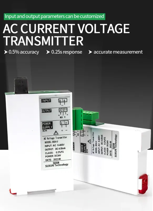 AC Current Transducer 0-1A 0-2A 0-5A 0-10A 0-20A 4-20mA 0-10V RS485 Sensor gallery