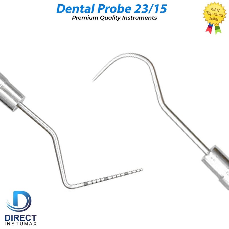 Dental Perio Explorer 23 Probe UNC 15 Color Marking Diagnostic Double Ended Tool gallery