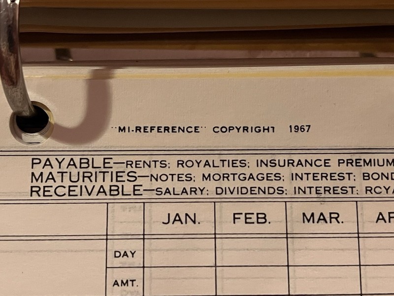 VINTAGE Mi-Reference Investment Portfolio Personal Financial Record Ledger 1967 gallery