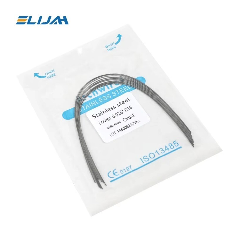 100pc Dental Orthodontic Arch Wire Stainless Steel Round Rectangular Ovoid-IN US gallery