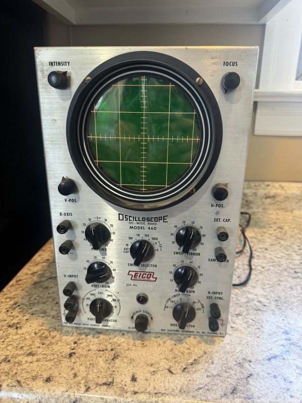 EICO Oscilloscope DC Wide Band Model 460 Vintage works