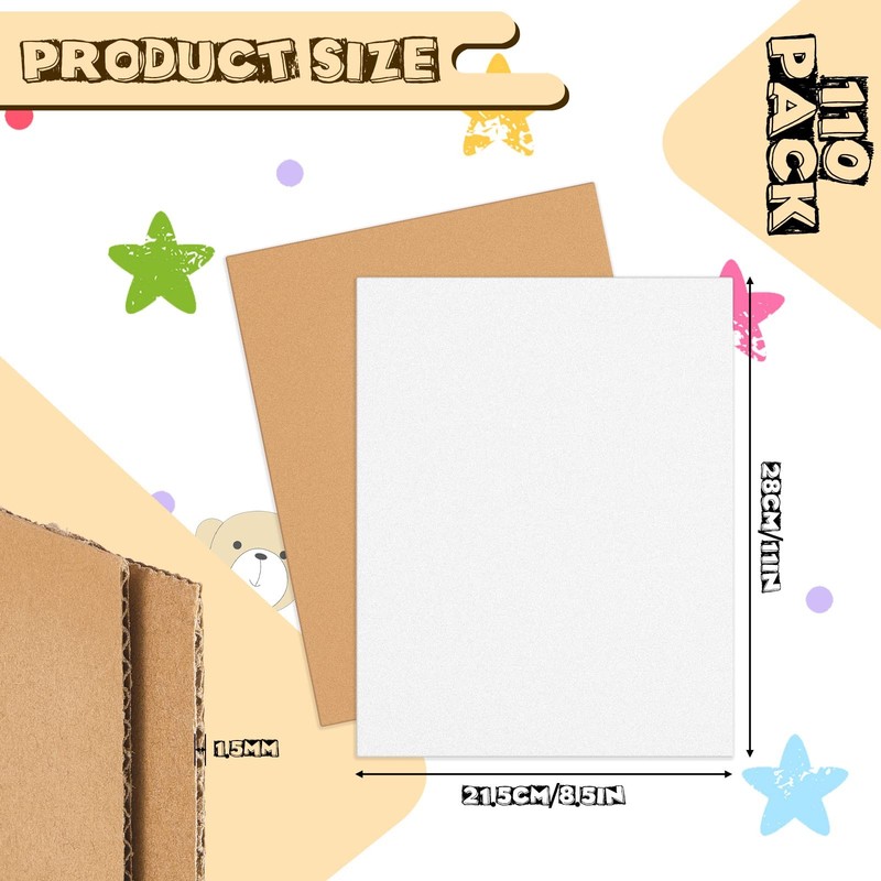 110 Pack 11 x 8. 5 Inch Corrugated Cardboard Sheets Flat Cardboard Sheets Pac... gallery