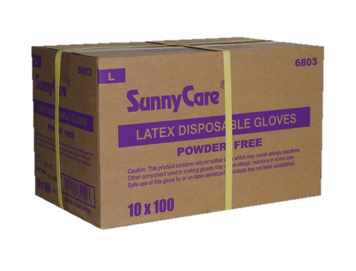 SUNNYCARE LATEX GLOVES - 6803 LARGE - CASE OF 10 BOXES (100 GLOVES/BOX) gallery