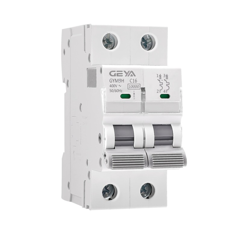 GEYA 10KA MCB 2Pole 6/10/16/20/25/32/40/50/63A 220V/400V Circuit Breaker C Curve