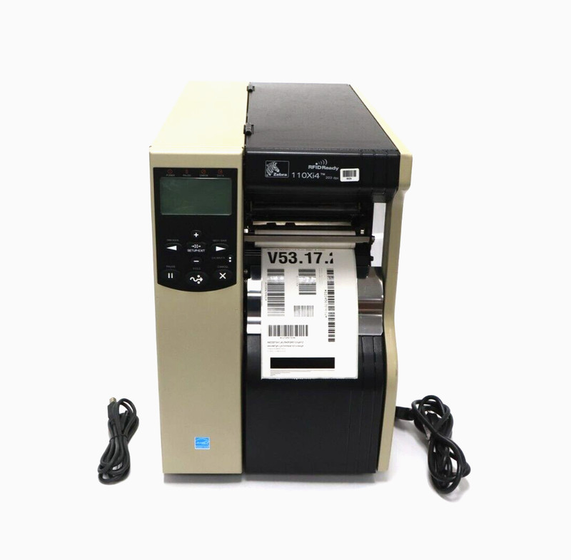 Zebra 110XI4 112-801-00000 Thermal Transfer Barcode Label Printer w/Power Cable