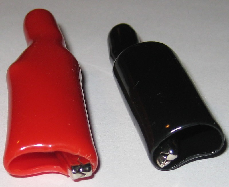 2 Pairs Insulated Heavy Duty Screw On Black and Red DMM Alligator Test Clips gallery