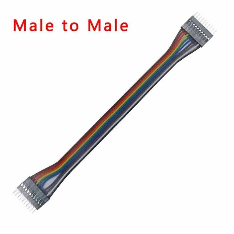 Single/Double Row DuPont 2.54mm Cable Ribbon Jumper Wire Male-Male 2/3/4/5/6-20P gallery