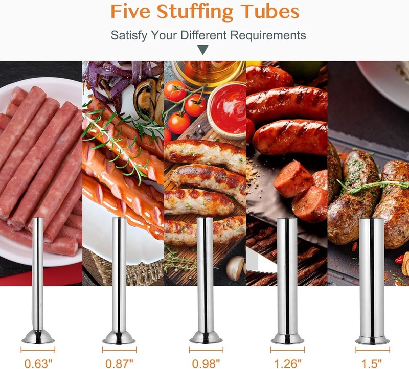 Vertical Electric Adjustable Speed Sausage Filler Stuffer, 15.4LBS/10L Capacity gallery