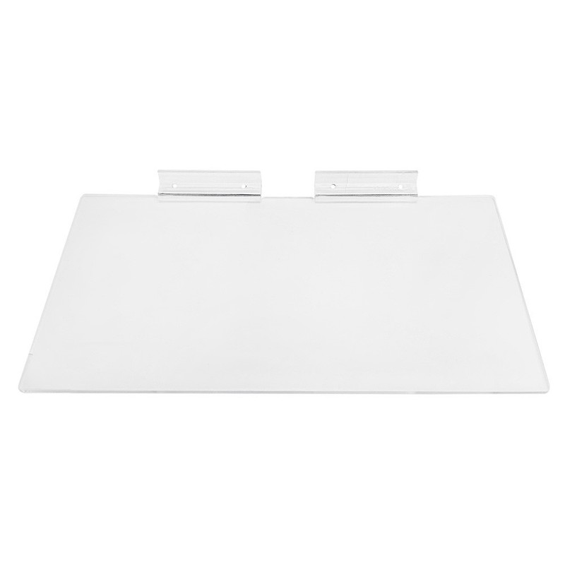 4 Pc Slatwall 12'' x 6'' Flat Styrene Clear Shoe Shelf Acrylic Display Fixture gallery