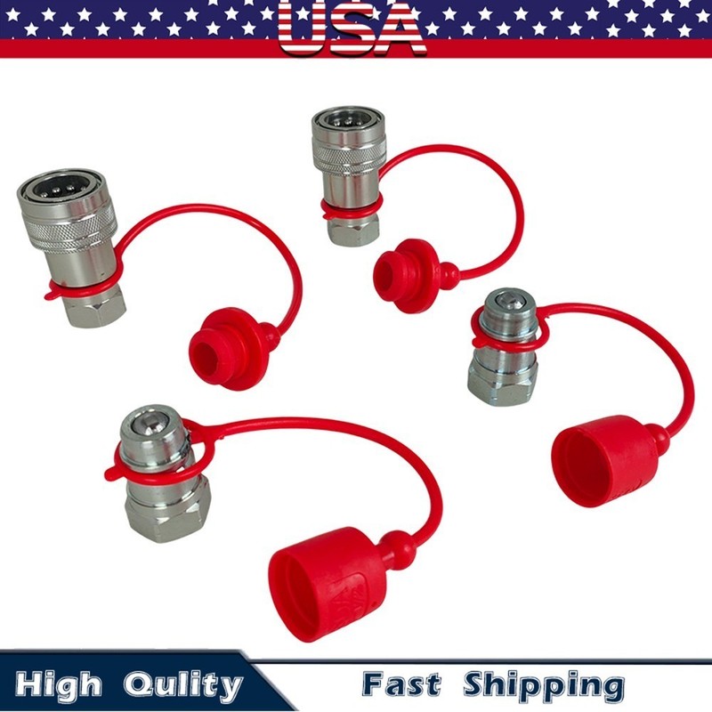 2Sets For Pioneer Ball Style 1/2″ NPT Hydraulic Coupler Quick Connect Coupling