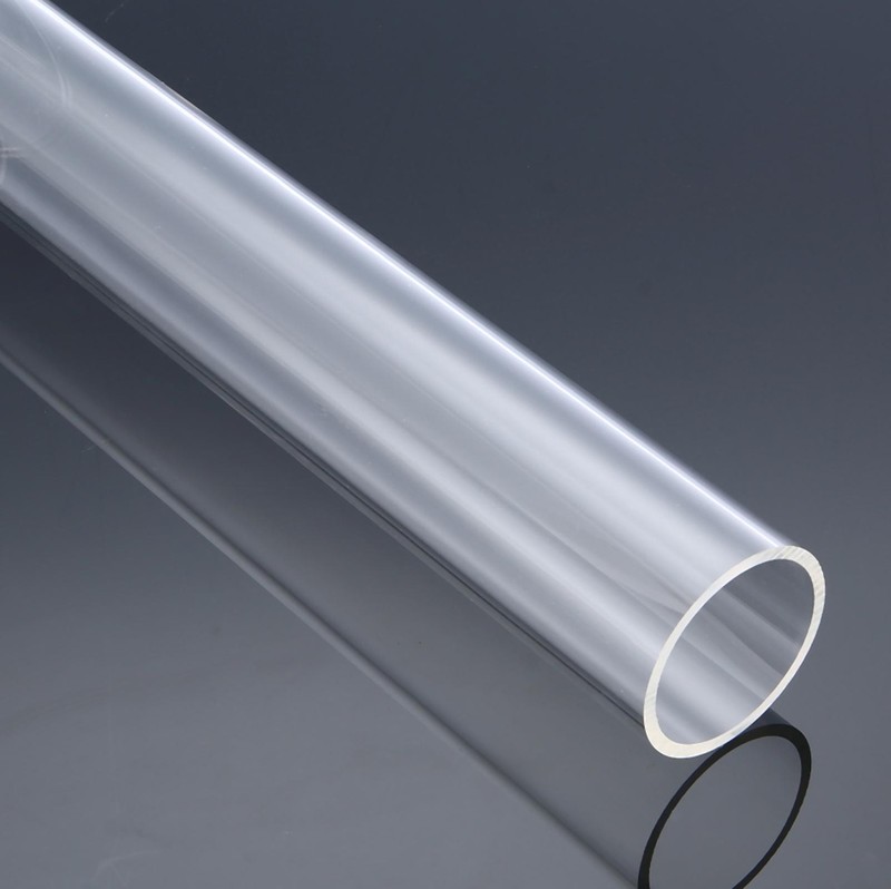 2pcs 50mm OD 44mm ID 250mm Long Clear Acrylic Plastic Lucite Tube Pipe