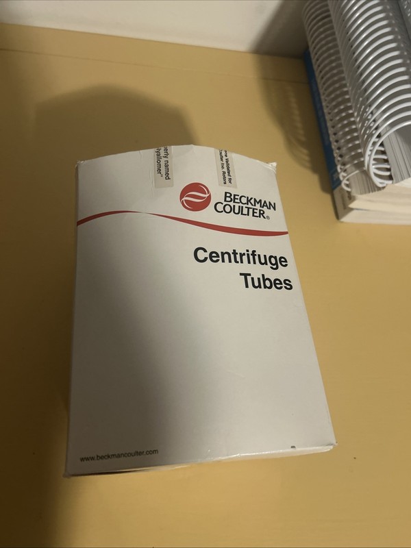 Beckman Coulter Centrifuge Tube 25 x 89 mm 1 X 3½ Polypropylene 35 Tubes