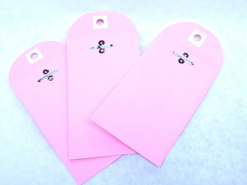 #5-1/2 Business Coin Metal Clasp Envelopes (3-1/8" x 5-1/2") - 32lb. Pink (GI) gallery