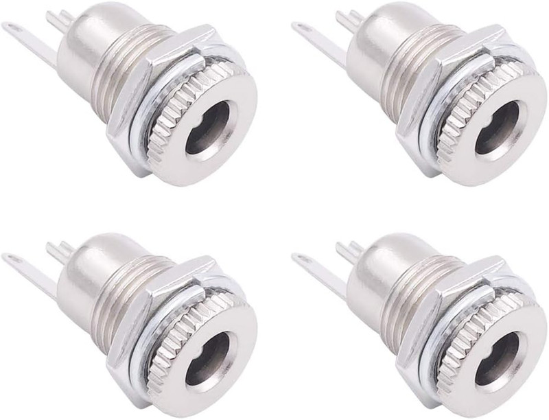 DC Power Jack Socket, 4-Pack 5.5Mm X 2.5Mm Barrel Mounting Female Panel Mount So