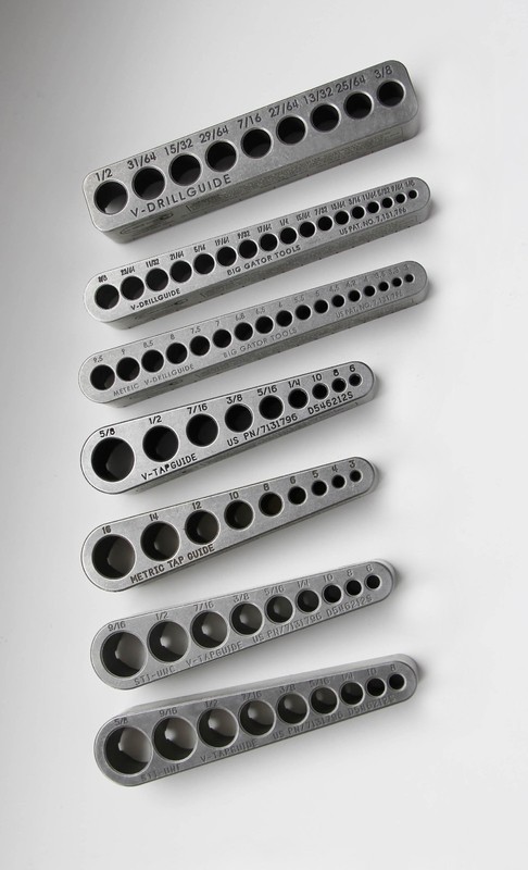 7 different portable (set) – Big Gator Tools V Tap guides and V Drill guides!
