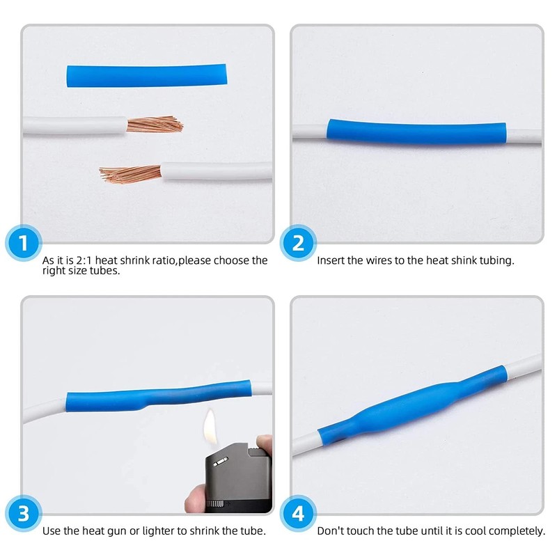560Pcs HEAT SHRINK TUBING Insulation Shrinkable Tube 2:1 Wire Cable Sleeve W BOX gallery