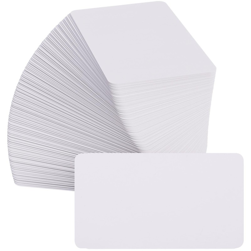 MaxGear 100Pcs Blank Business Cards, 3.5″ x 2″ Kraft Paper x 2″, white
