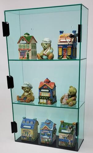 T'z Tagz Glass Green Dual Locking Acrylic Display Case Dust Cabinet 18.25x10x4 gallery